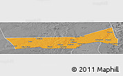 Political Panoramic Map of Birni Nkonni, desaturated