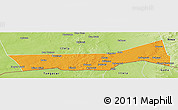 Political Panoramic Map of Birni Nkonni, physical outside
