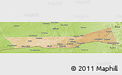 Satellite Panoramic Map of Birni Nkonni, physical outside