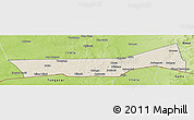 Shaded Relief Panoramic Map of Birni Nkonni, physical outside