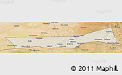 Shaded Relief Panoramic Map of Birni Nkonni, satellite outside