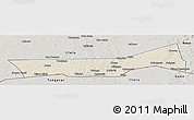 Shaded Relief Panoramic Map of Birni Nkonni, semi-desaturated