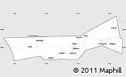 Silver Style Simple Map of Birni Nkonni, cropped outside