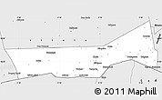 Silver Style Simple Map of Birni Nkonni