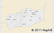 Classic Style 3D Map of Bouza, single color outside