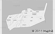 Gray 3D Map of Bouza, single color outside