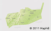 Physical 3D Map of Bouza, cropped outside