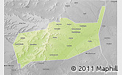 Physical 3D Map of Bouza, desaturated