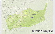 Physical 3D Map of Bouza, lighten
