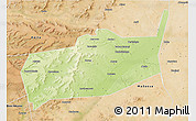 Physical 3D Map of Bouza, satellite outside