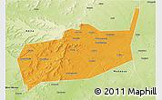 Political 3D Map of Bouza, physical outside