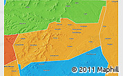 Political 3D Map of Bouza