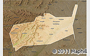 Satellite 3D Map of Bouza, darken
