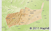 Satellite 3D Map of Bouza, physical outside