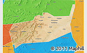 Satellite 3D Map of Bouza, political outside