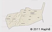Shaded Relief 3D Map of Bouza, cropped outside