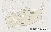 Shaded Relief 3D Map of Bouza, lighten