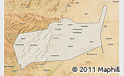 Shaded Relief 3D Map of Bouza, satellite outside