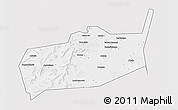 Silver Style 3D Map of Bouza, single color outside