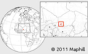 Blank Location Map of Bouza, within the entire country