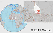 Gray Location Map of Bouza, highlighted parent region