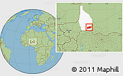 Savanna Style Location Map of Bouza, highlighted parent region