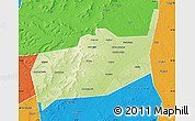 Physical Map of Bouza, political outside