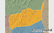Political Map of Bouza, semi-desaturated