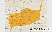 Political Map of Bouza, shaded relief outside