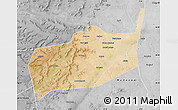 Satellite Map of Bouza, desaturated