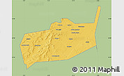 Savanna Style Map of Bouza, single color outside
