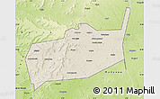 Shaded Relief Map of Bouza, physical outside