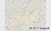 Shaded Relief Map of Bouza, semi-desaturated