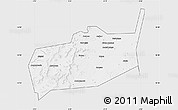 Silver Style Map of Bouza, single color outside