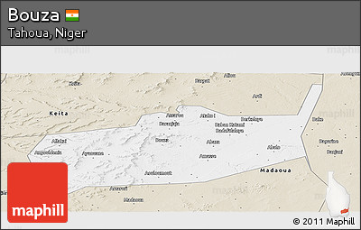 Classic Style Panoramic Map of Bouza