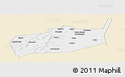 Classic Style Panoramic Map of Bouza, single color outside