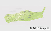 Physical Panoramic Map of Bouza, cropped outside