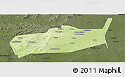 Physical Panoramic Map of Bouza, darken