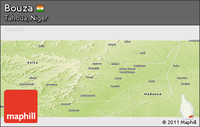 Physical Panoramic Map of Bouza