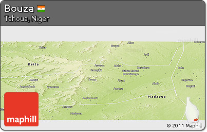 Physical Panoramic Map of Bouza