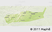 Physical Panoramic Map of Bouza, lighten