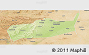 Physical Panoramic Map of Bouza, satellite outside