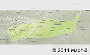 Physical Panoramic Map of Bouza, semi-desaturated