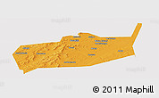 Political Panoramic Map of Bouza, cropped outside