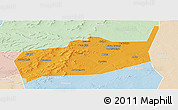 Political Panoramic Map of Bouza, lighten