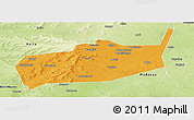 Political Panoramic Map of Bouza, physical outside