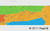 Political Panoramic Map of Bouza