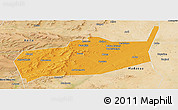 Political Panoramic Map of Bouza, satellite outside