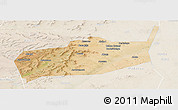 Satellite Panoramic Map of Bouza, lighten