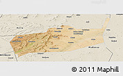 Satellite Panoramic Map of Bouza, shaded relief outside